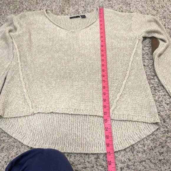 Anthropologie RDI Sweater Size Medium Tan Brown Elbow Patch Pullover - Picture 11 of 13